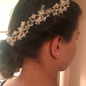 Hair Bling silver and pearl